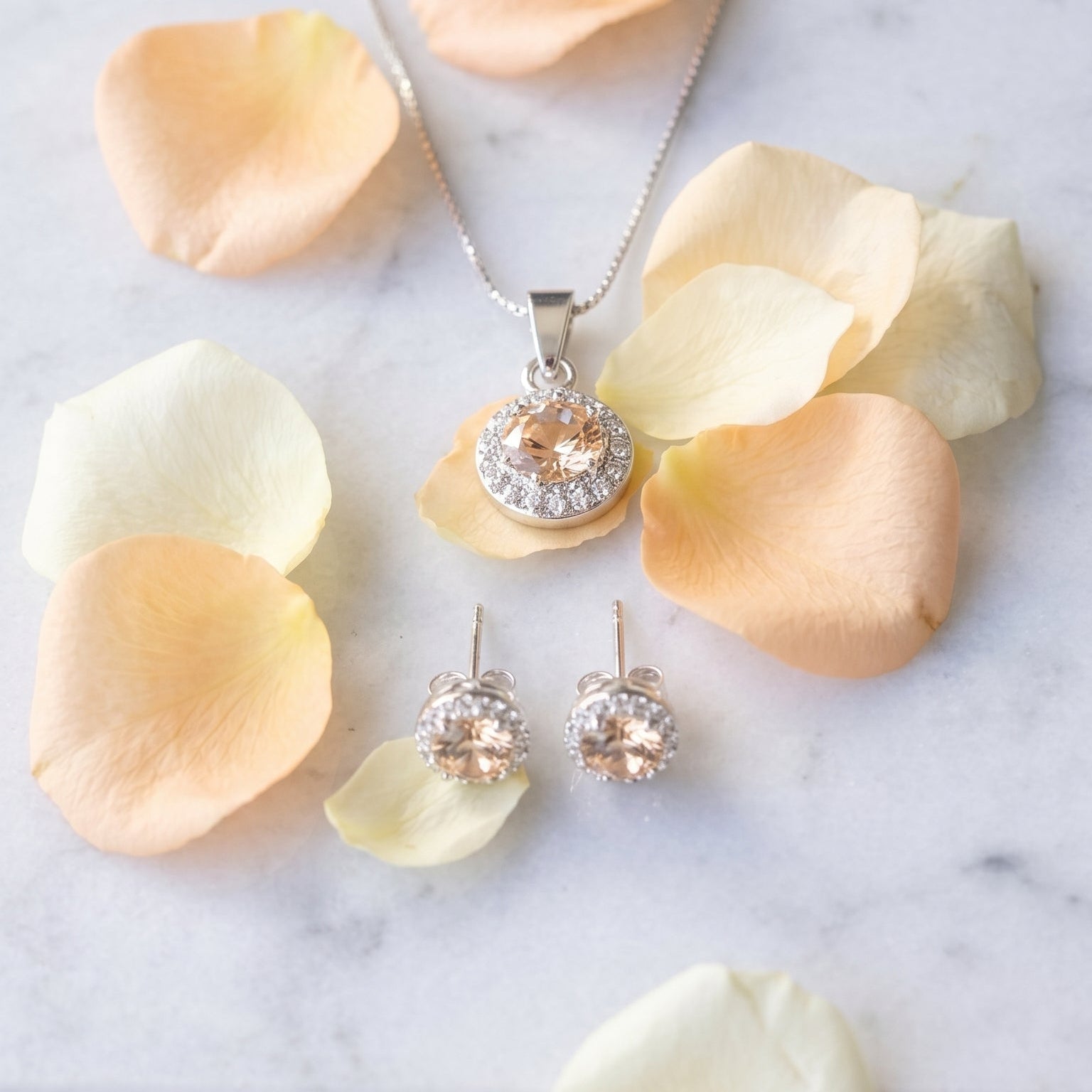 Conjunto Cristal Austriaco - Citrino