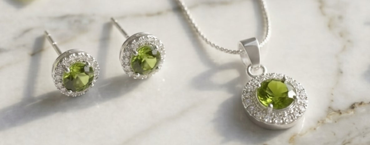 Conjunto Cristal Austriaco - Peridot