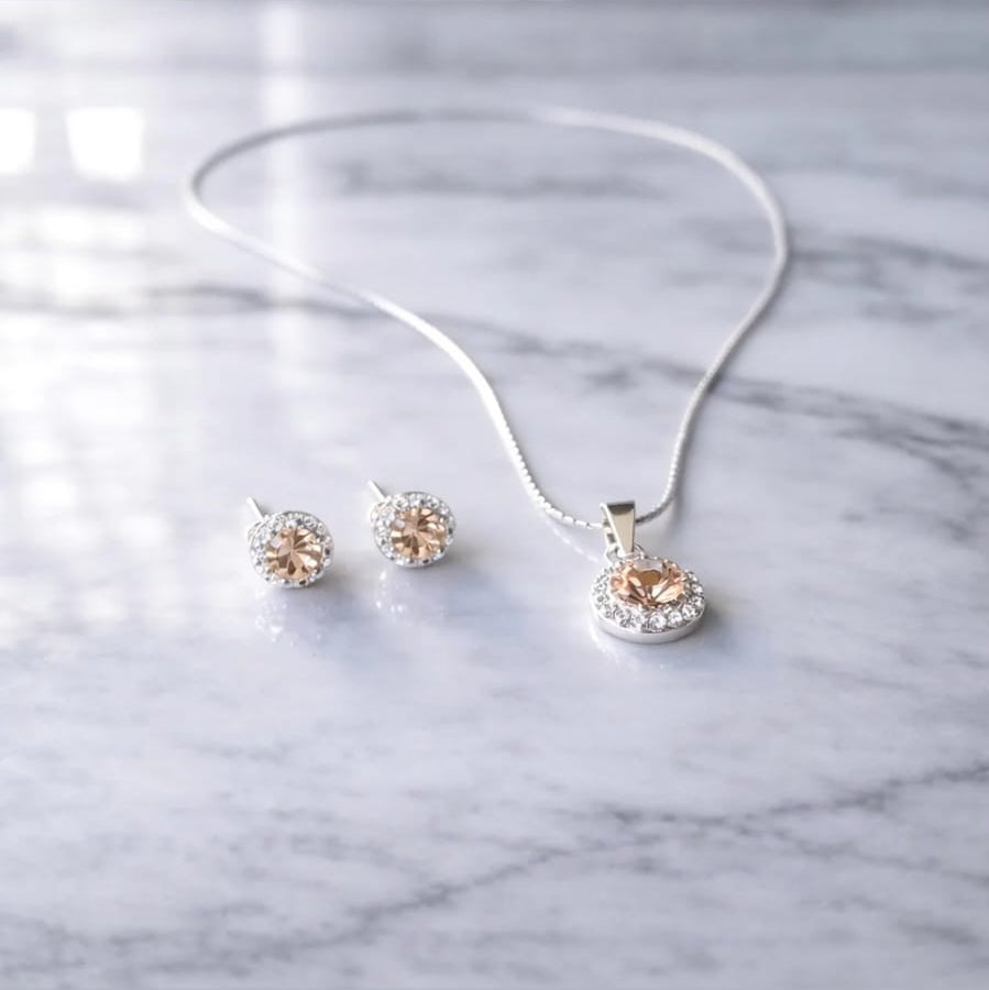 Conjunto Cristal Austriaco - Citrino