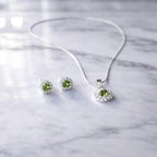Conjunto Cristal Austriaco - Peridot