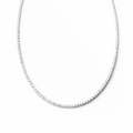 Cadena Diamantata en plata italiana 925. Largo 45 cm. Diseño en corte diamante.
Línea Essenziale Di Vogel