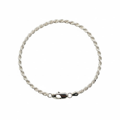 Pulsera Tourbillon de plata italiana 925 Di Vogel con diseño trenzado clásico sobre fondo blanco.
Línea Essenziale Di Vogel